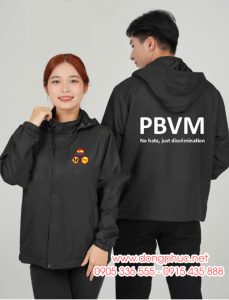 May và In áo gió đồng phục PBVM