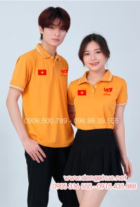 May và In áo màu cam đất In lá cờ đỏ sao vàng kỉ niệm 80 năm Cách mạng tháng 8 - Quốc Khánh 2-9