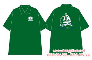 May và In áo màu xanh lá cây Lớp 9A2 Lê Hồng Phong