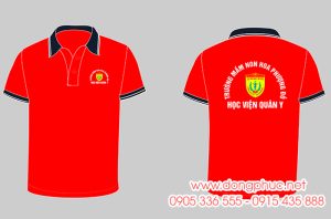 May và In áo phông Trường mầm non Hoa Phượng Đỏ - Học viện Quân Y