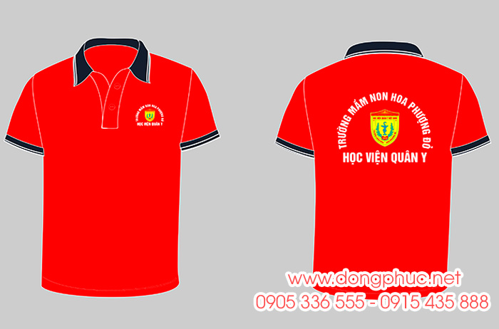 May và In áo phông Trường mầm non Hoa Phượng Đỏ - Học viện Quân Y