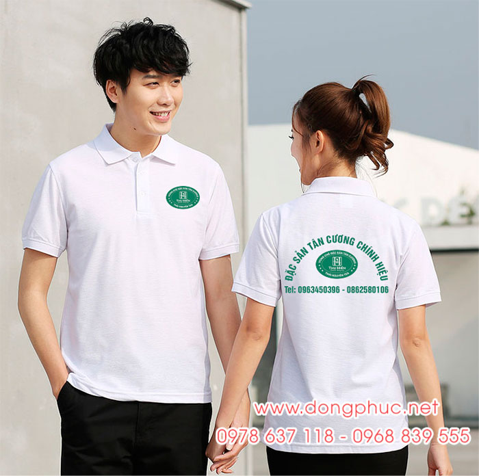 May và In áo phông đồng phục Đặc sản Chè Tân Cương Chính Hiệu