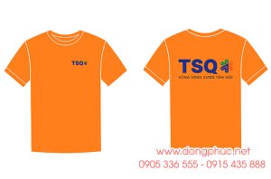May và In áo phông màu cam Công ty TSQ
