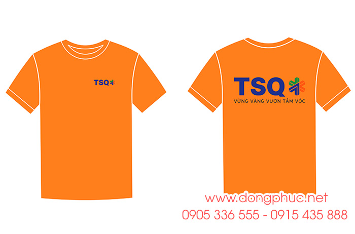 May và In áo phông màu cam Công ty TSQ