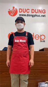 May và In tạp dề Quán Bún Mọoc