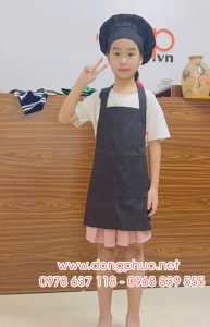 Tạp dề trẻ em màu đen