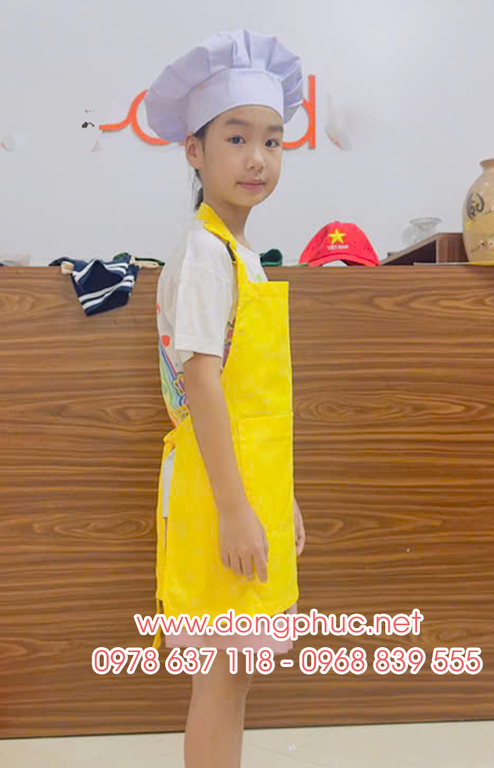 Tạp dề trẻ em màu vàng