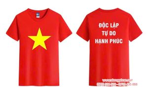 May và In Áo cờ đỏ sao vàng Độc lập Tự do Hạnh phúc