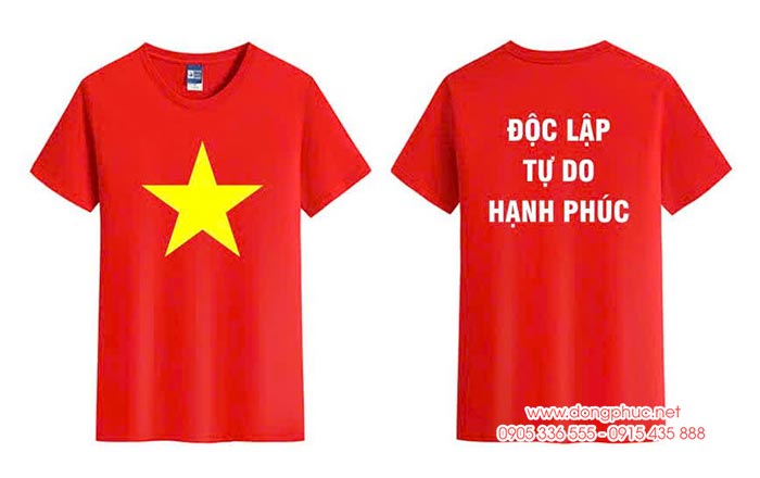 May và In Áo cờ đỏ sao vàng Độc lập Tự do Hạnh phúc