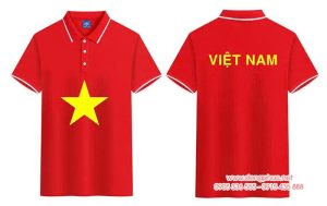 May và In Áo cờ đỏ sao vàng In chữ Việt Nam