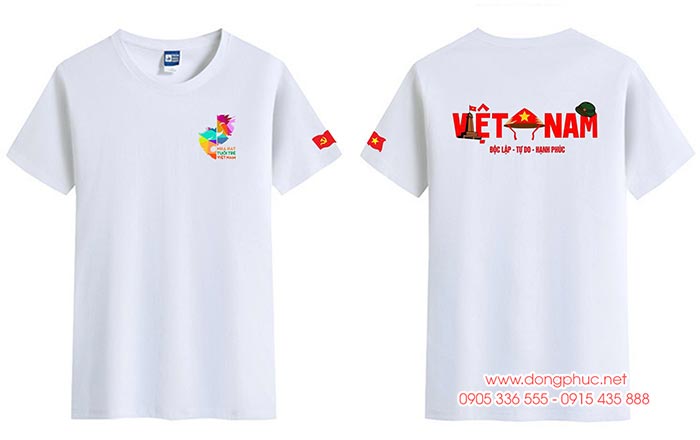 May và In Áo phông cổ tròn Nhà hát tuổi trẻ Việt Nam - Độc lập - Tự do - Hạnh Phúc