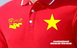 May và In Áo cờ đỏ In Mừng lễ 2/9 Quốc Khánh
