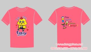 May áo Lớp We are family - Play Learn and Grow Together màu hồng