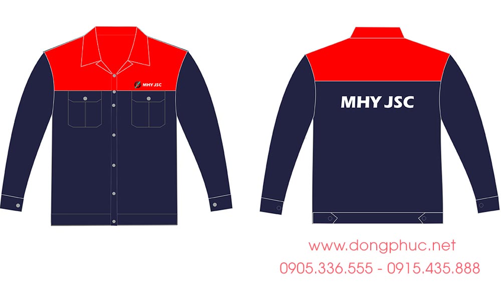 May và In áo bảo hộ đồng phục Công ty MHY JSC