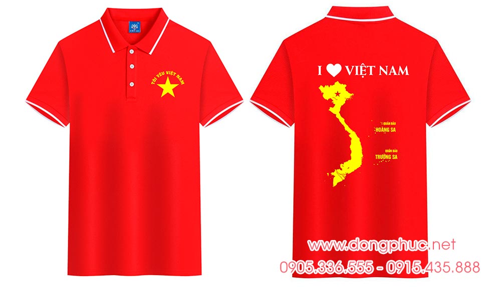 May và In áo cờ đỏ sao vàng Tôi yêu Việt Nam