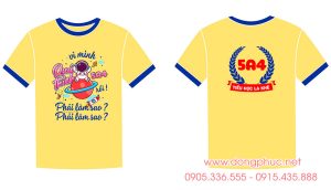 May và In áo cổ tròn Lớp 5A4 Class Tiểu học La Khê - We are family