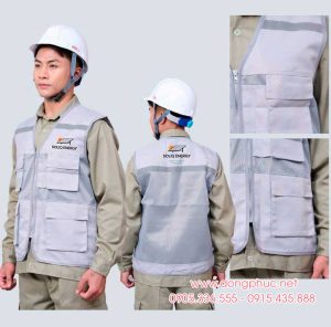 May và In áo gile SOLIQ Energy Smart Power From Sun