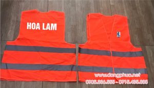 May và In áo gile đồng phục Công ty Hoa Lam màu cam