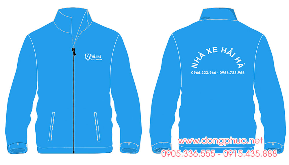 May và In áo khoác đồng phục Nhà xe Hải Hà