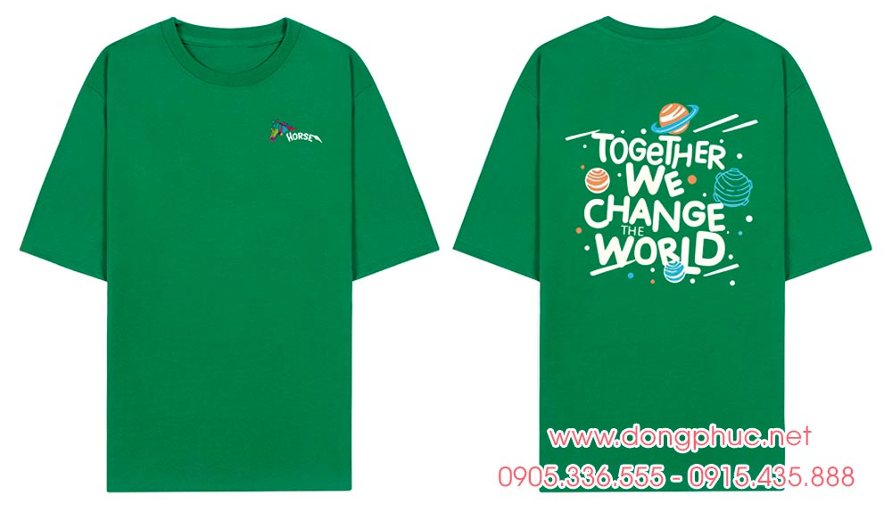 May và In áo phông đồng phục Horse - Together We change the World