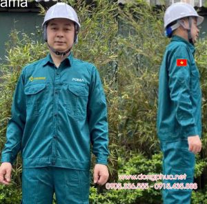 May và In đồng phục bảo hộ Công ty POMA Sun Group