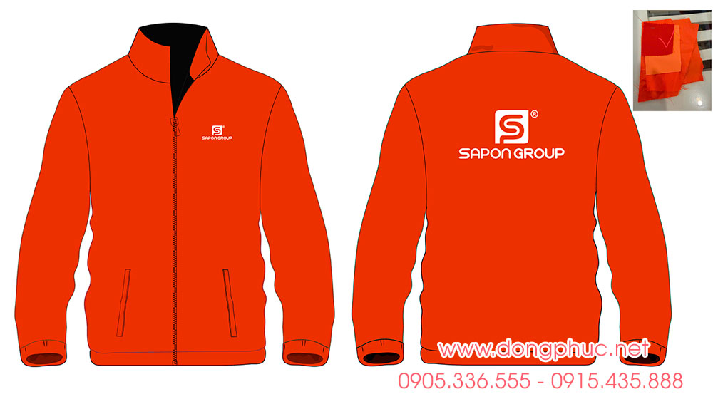 May và in áo khoác đồng phục Sapon Group